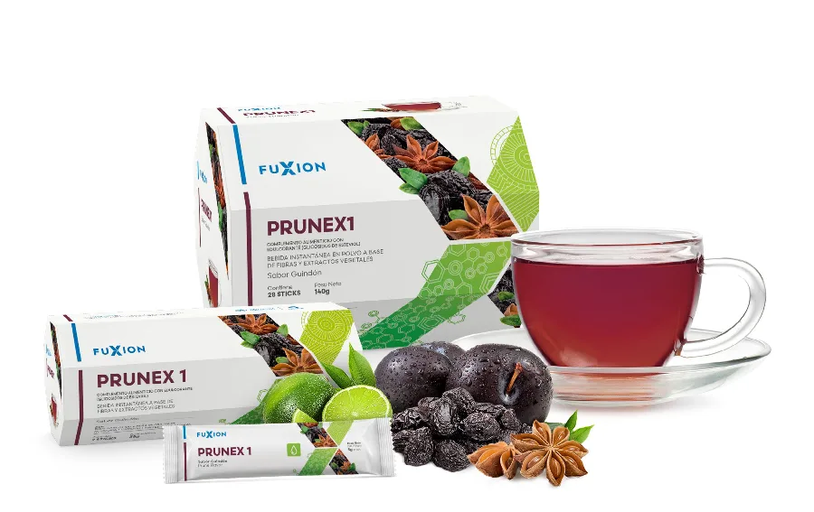 Prunex1, té herbal de fibras sabor guindón